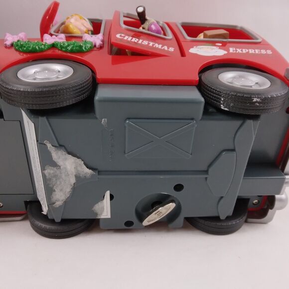 Vtg Action Musical Santa on Delivery Moving Music Box "Santa Is Coming to Town" - Picture 7 of 15